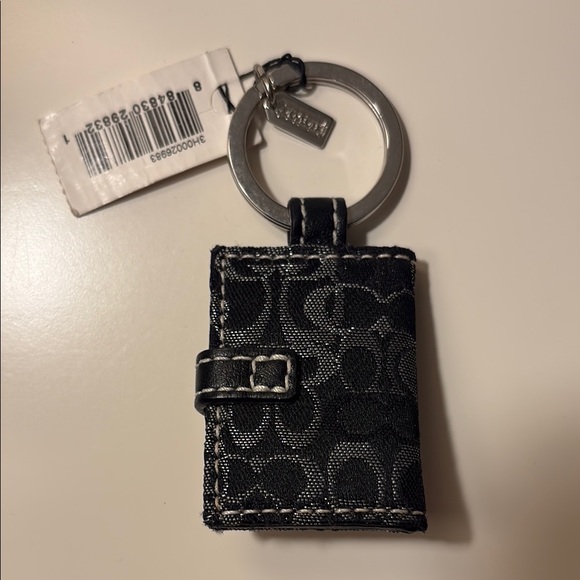 Coach Black and Silver Keychain with Buckle Detail - Picture 2 of 3